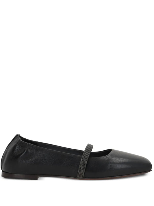 Brunello Cucinelli square-toe ballerina shoes