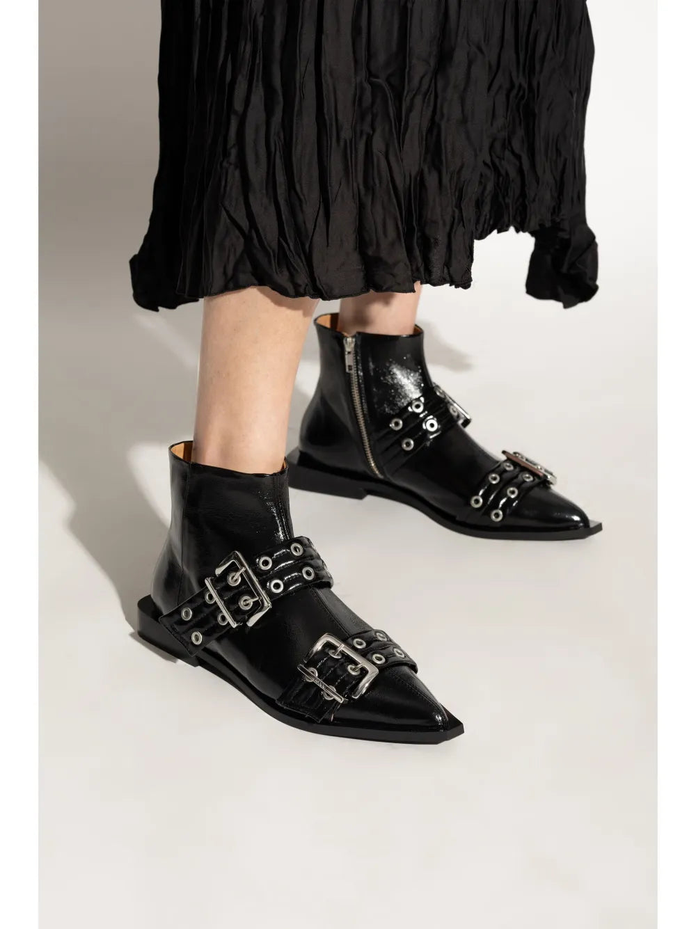 GANNI eyelet-detailing ankle boots