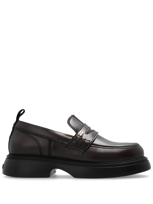 GANNI logo-plaque loafers 