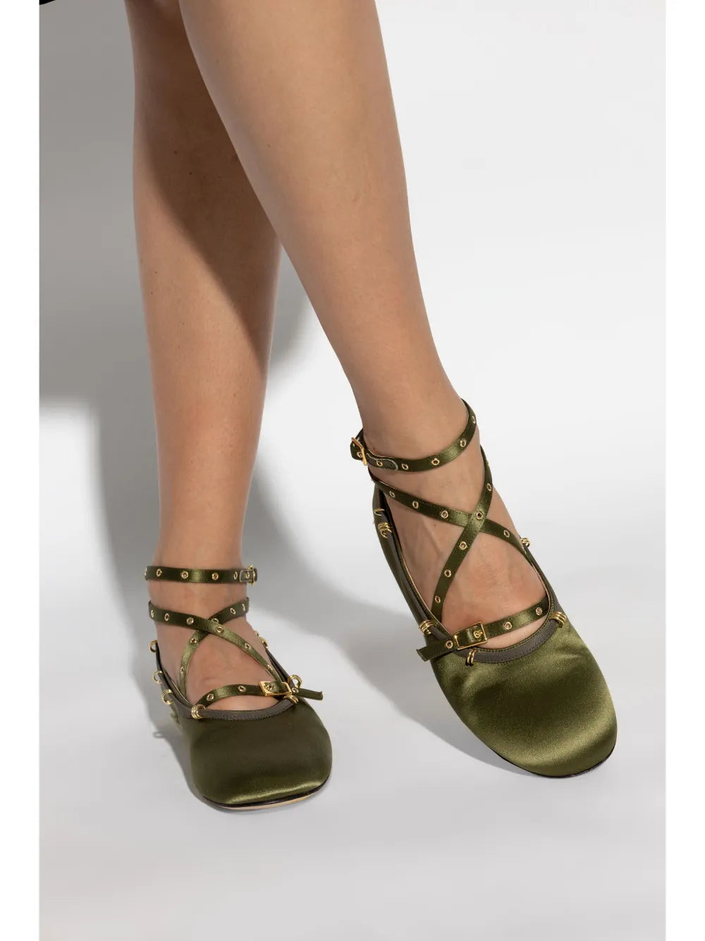 Wandler June leather ballerina shoes