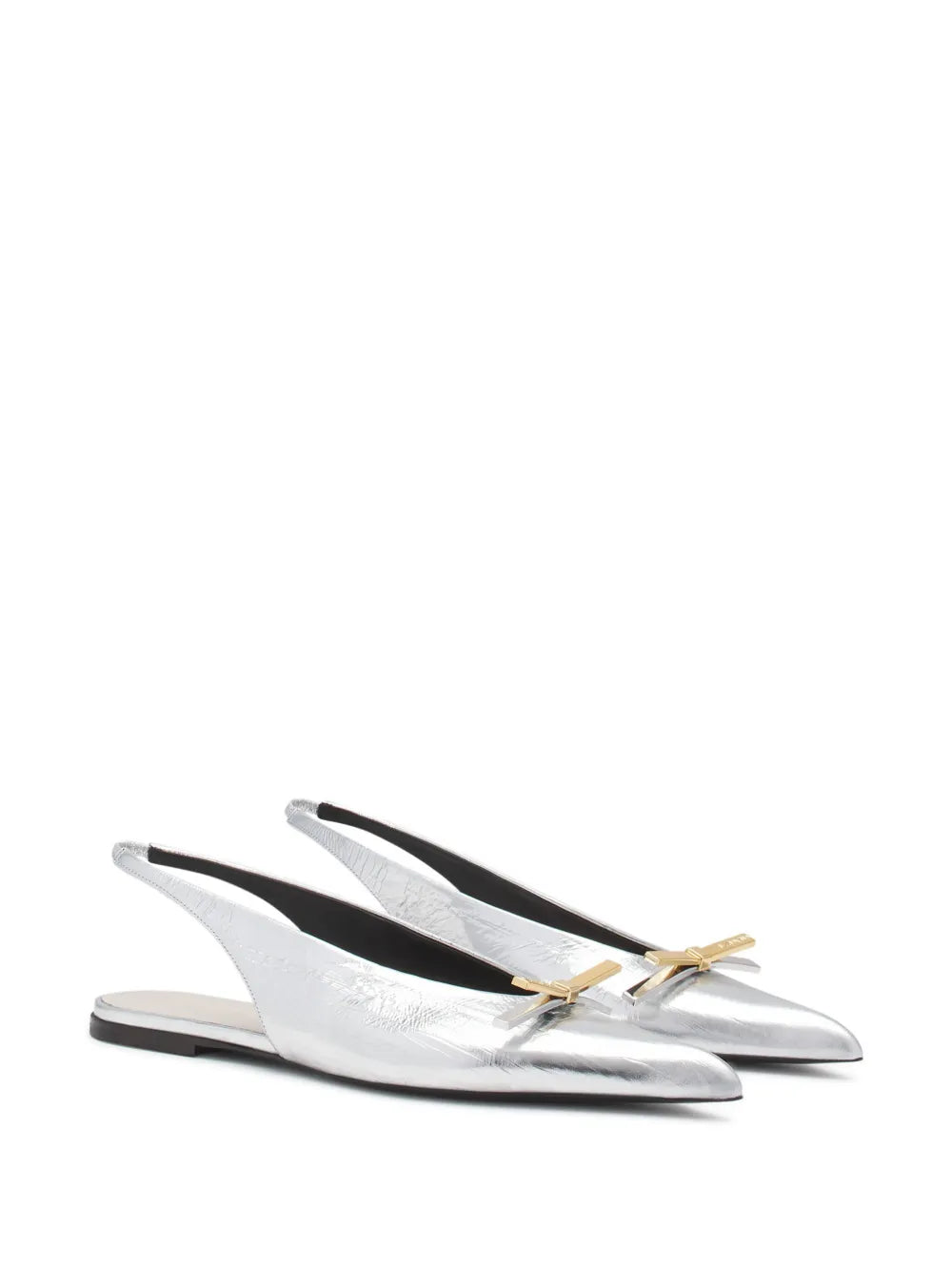 Lanvin laminated leather ballerina shoes