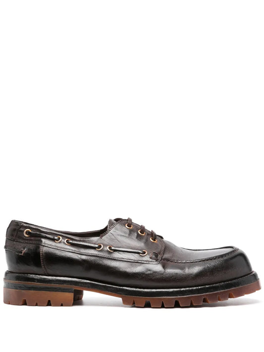 Eleventy leather boat shoes