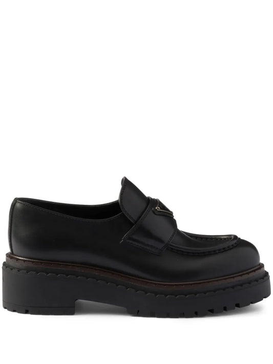 Prada leather loafers