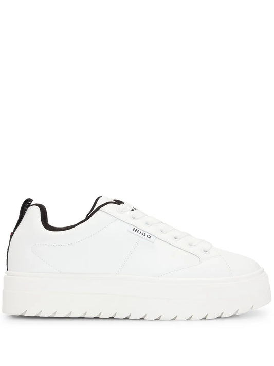 HUGO logo-patch platform sneakers