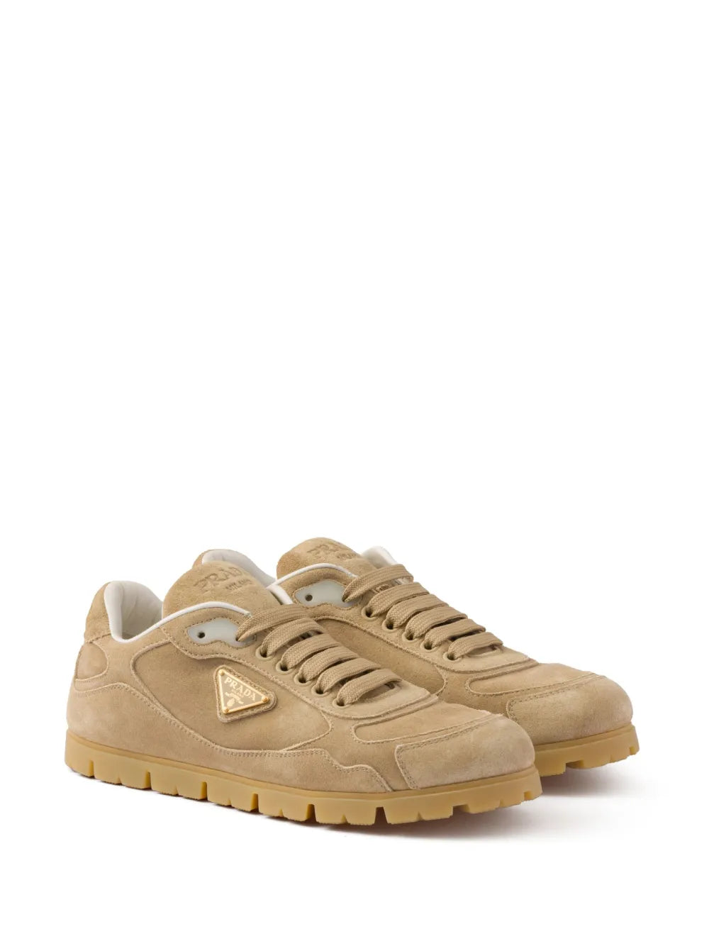 Prada faded-suede sneakers
