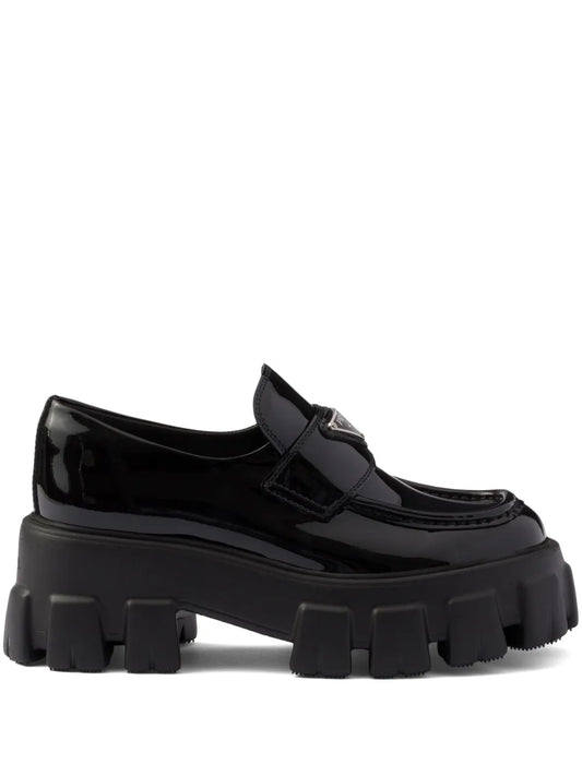 Prada Monolith patent leather loafers
