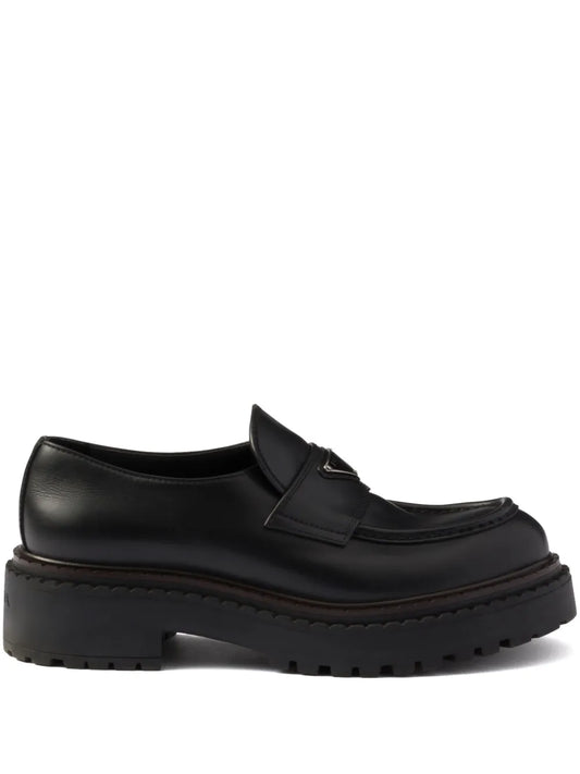 Prada leather loafers