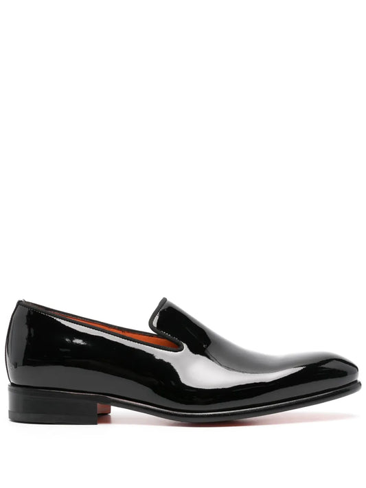 Santoni patent-leather loafers