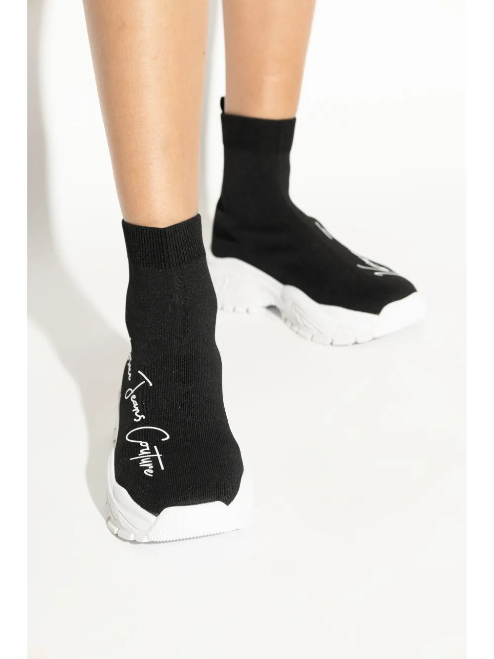 Versace Jeans Couture logo-print sock sneakers