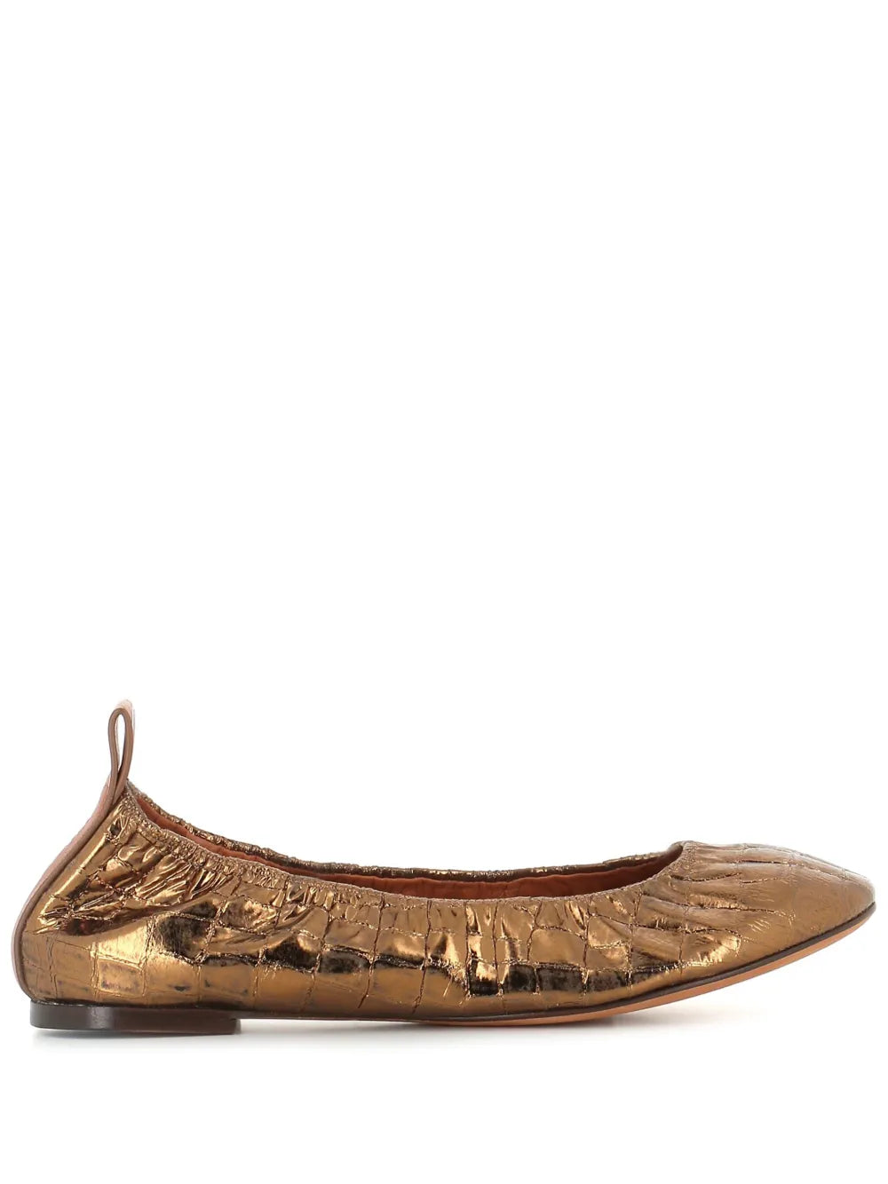 Lanvin crocodile-effect leather ballet shoes