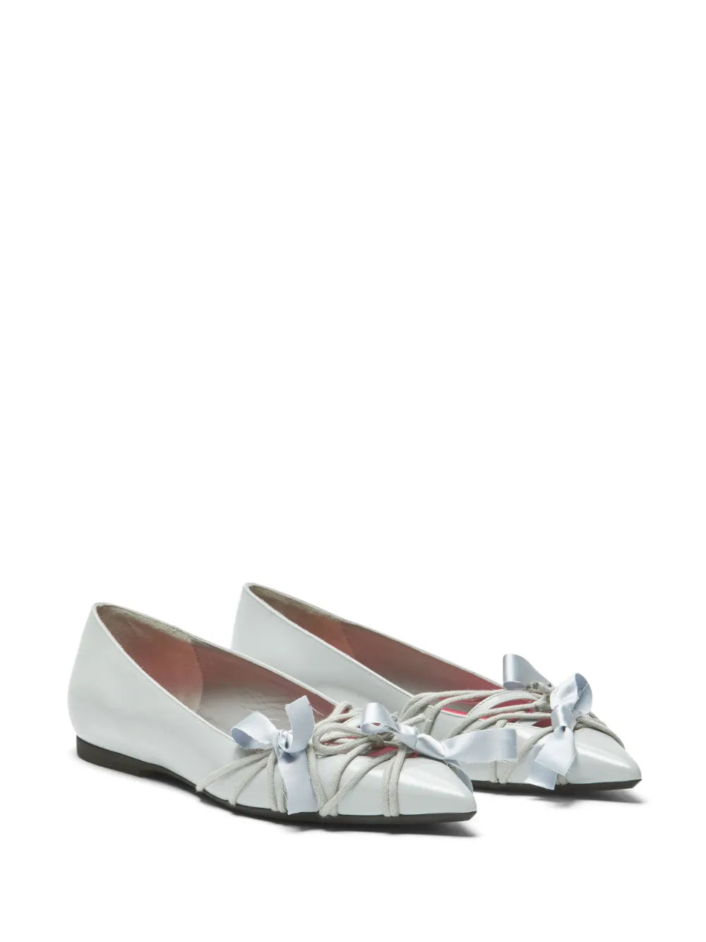 Nº21 bow leather ballerina shoes