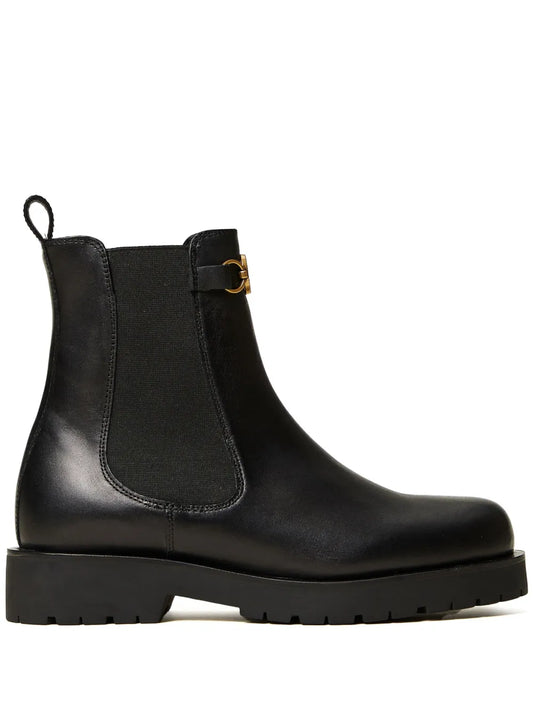 TWINSET Oval T leather Chelsea boots