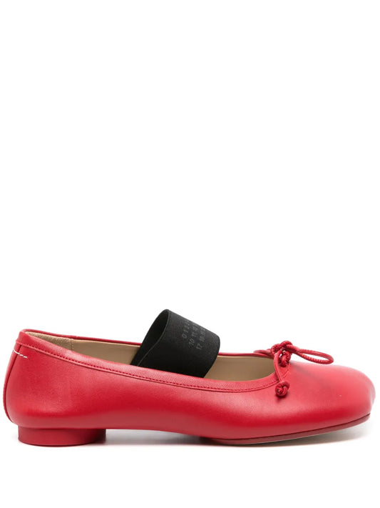 MM6 Maison Margiela logo-print ballet flats