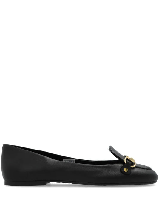 See by Chloé logo-plaque ballerinas