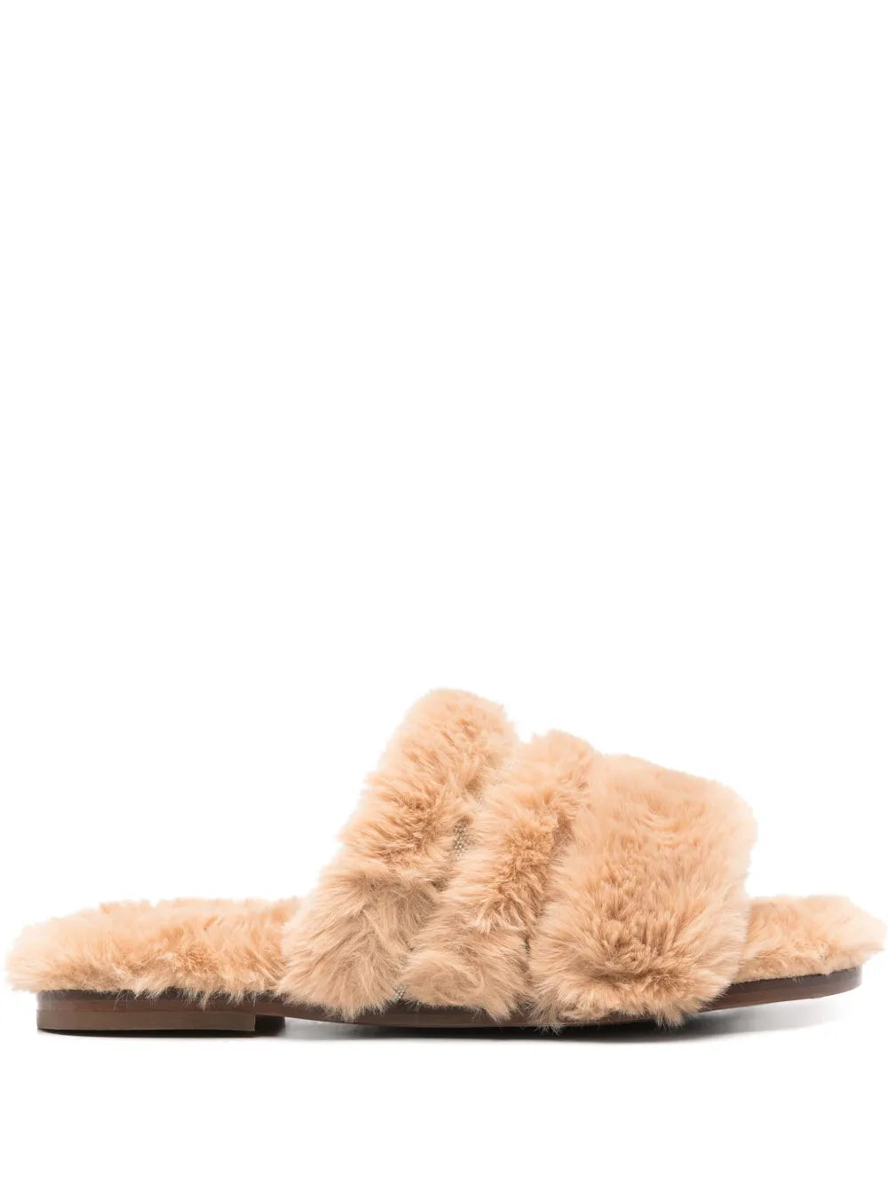 Peserico faux-fur slides