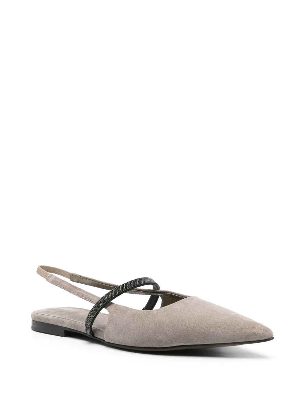 Brunello Cucinelli suede slingback ballerinas