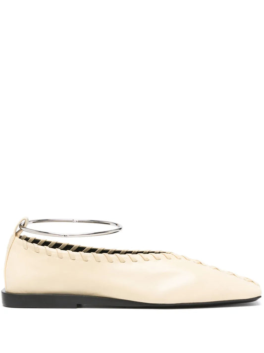 Jil Sander stitch-detail ballerina shoes