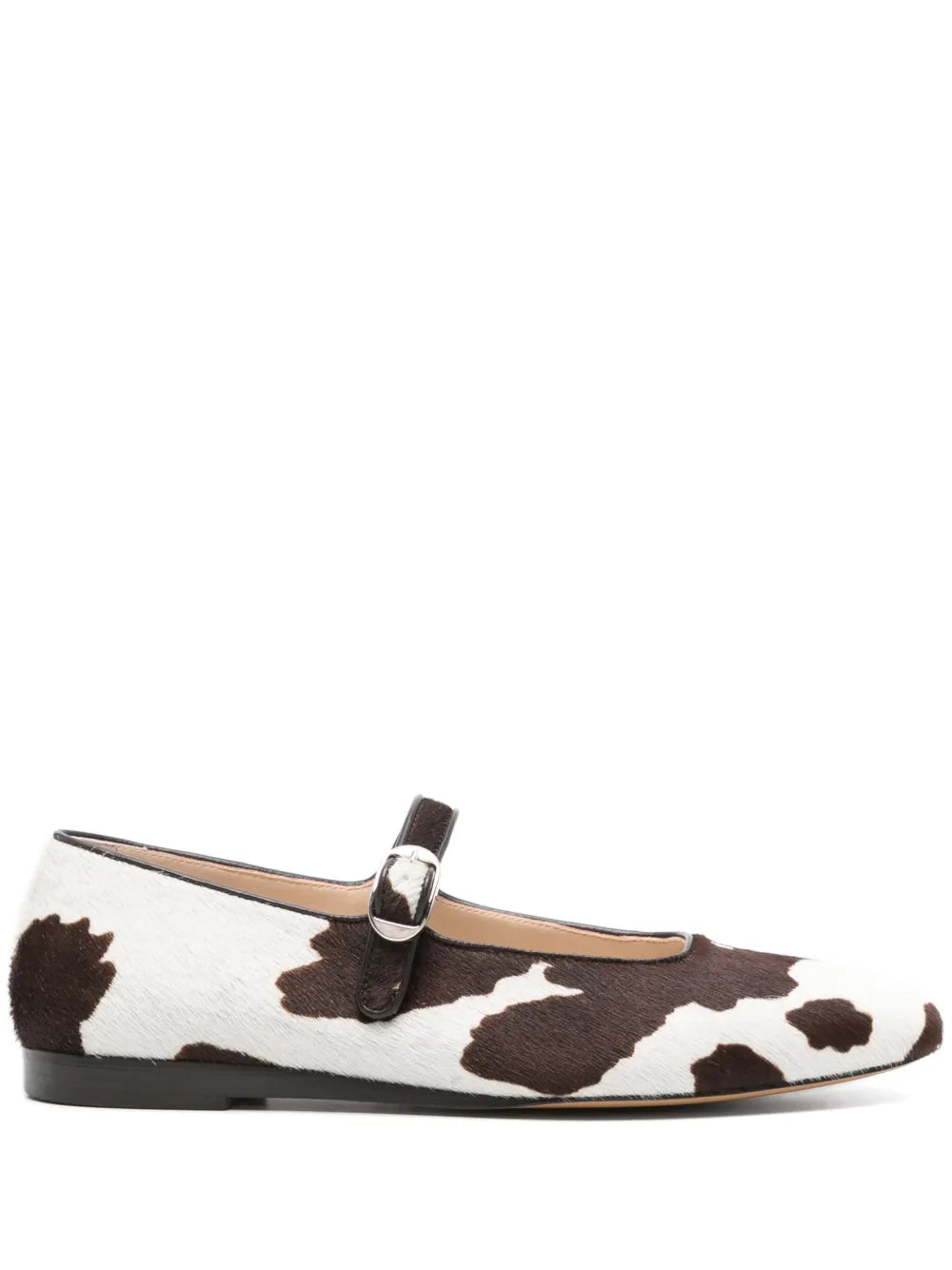 Le Monde Beryl cow-print calf hair ballerina shoes