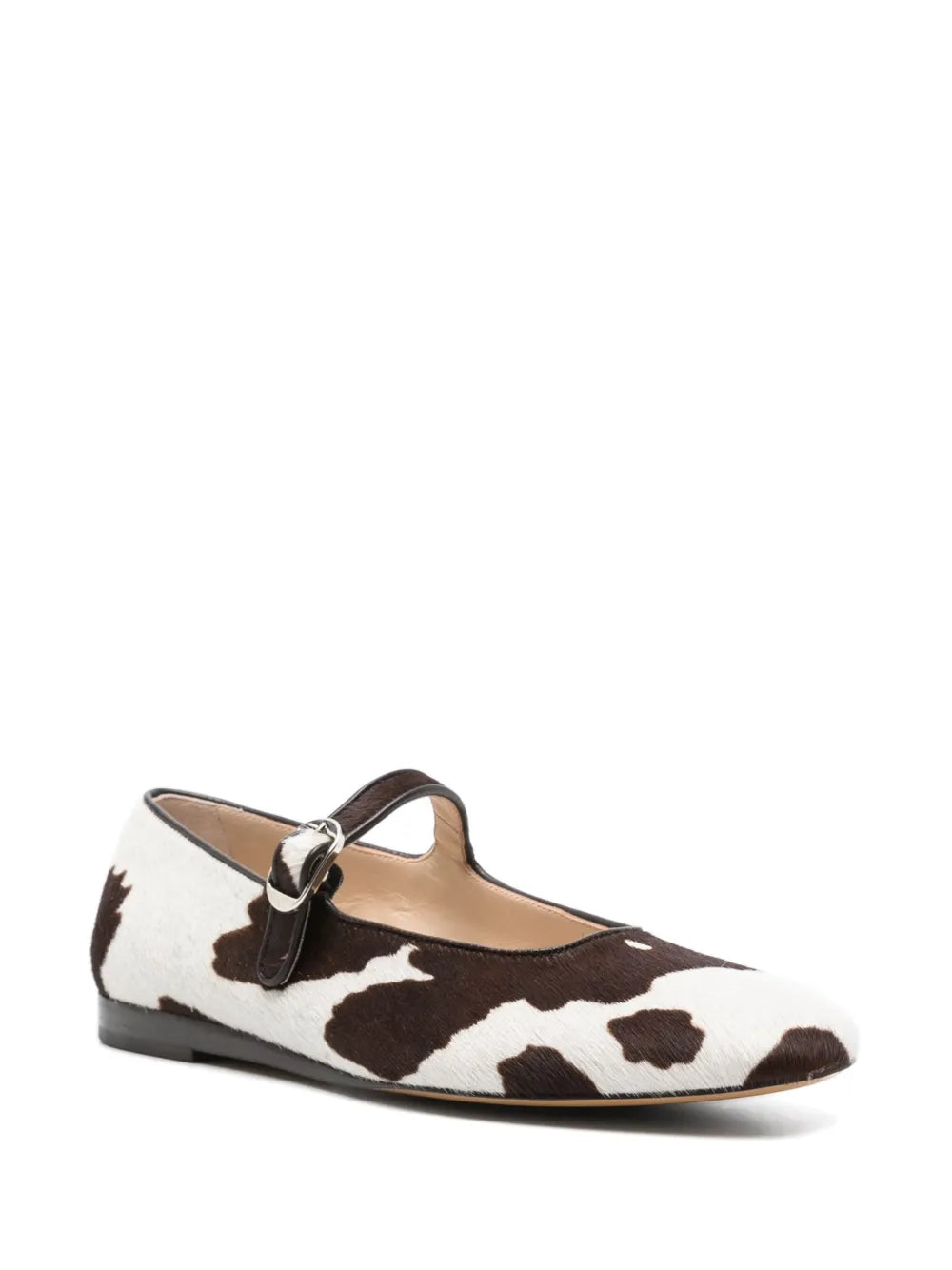 Le Monde Beryl cow-print calf hair ballerina shoes