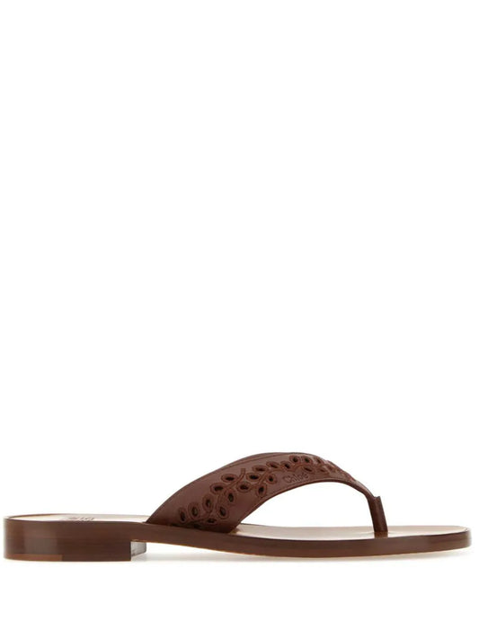 Chloé x Eres leather thong flip flops