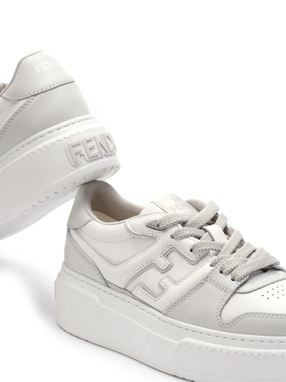 FENDI Match leather sneakers