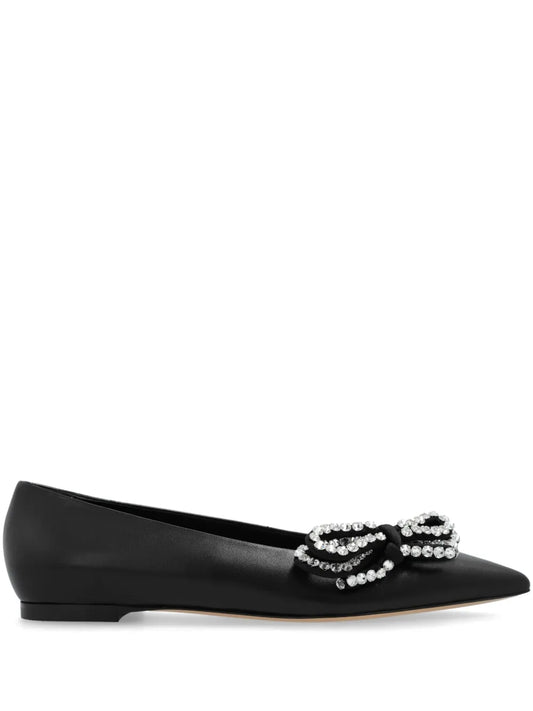 Casadei embellished leather ballerina shoes