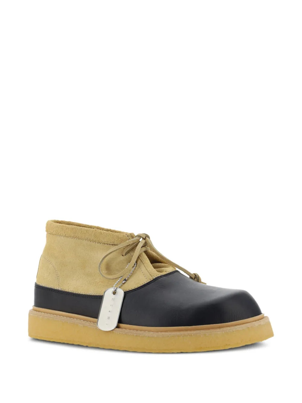 Marni logo-tag leather ankle boots 