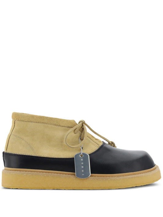 Marni logo-tag leather ankle boots 