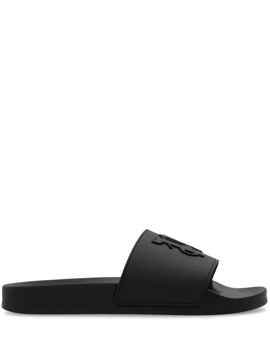 Palm Angels monogram-embossed pool slides