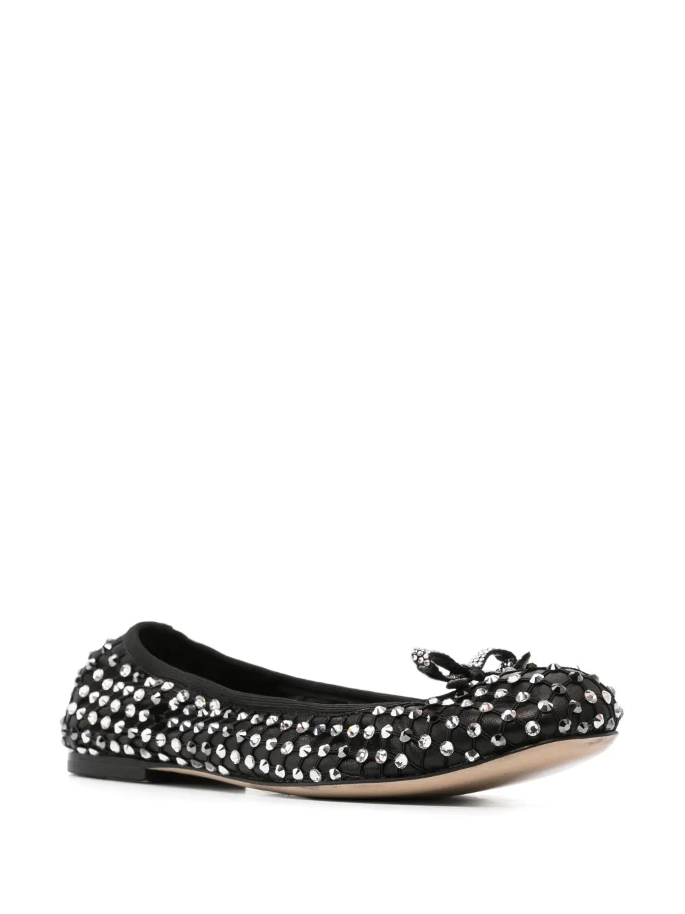 René Caovilla crystal-embellished ballet flats