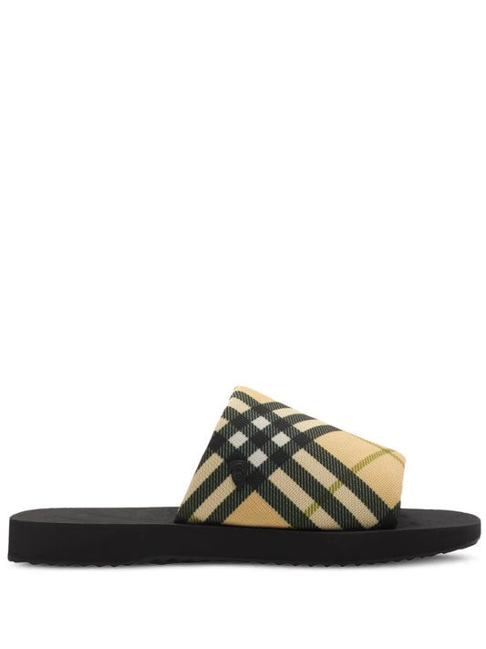 Burberry checkered Trek slides