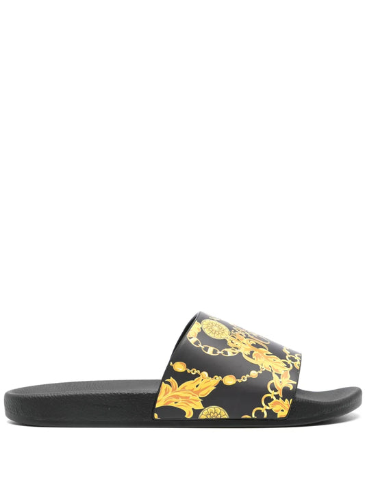 Versace Jeans Couture Chain Couture-print slides