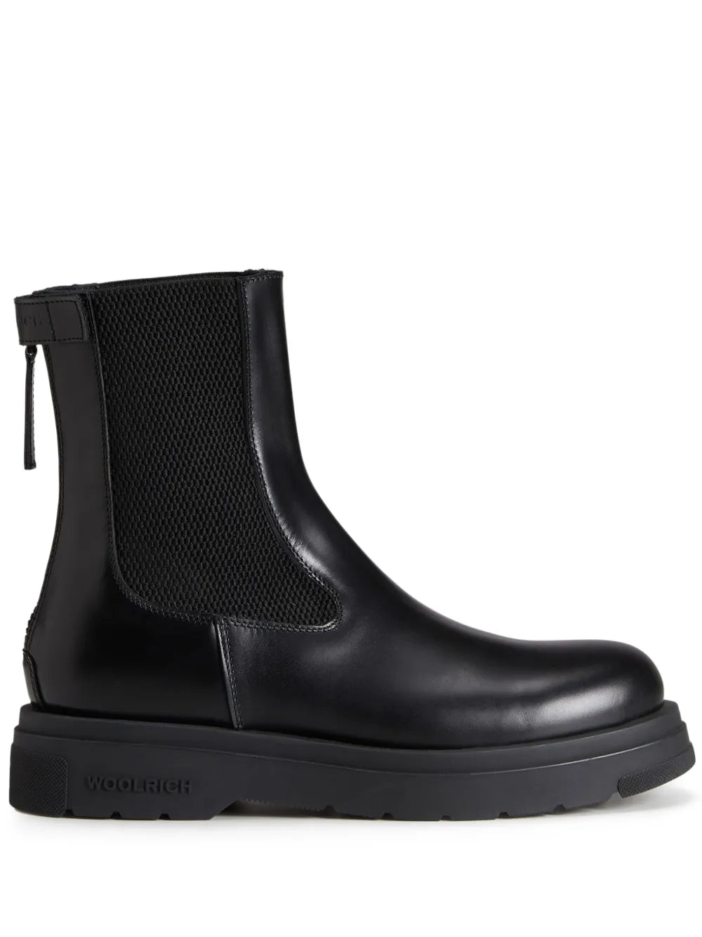 Woolrich logo-embossed leather chelsea boots