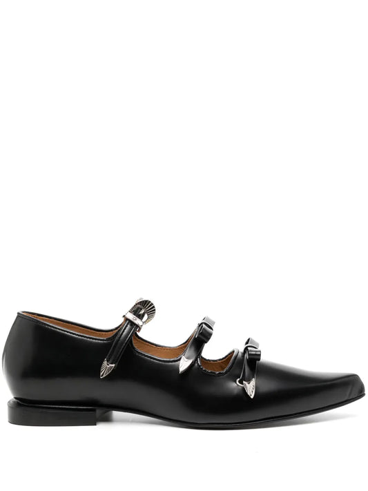 Toga ribbon pointed-toe Mary Jane shoes