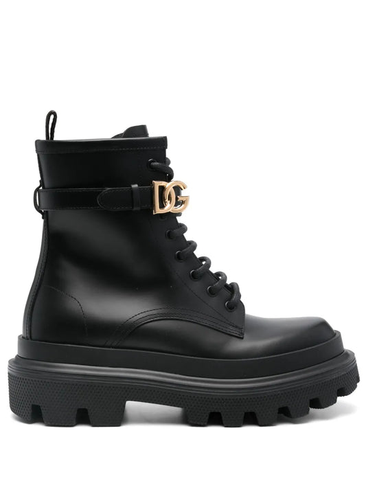 Dolce & Gabbana logo-buckle boots