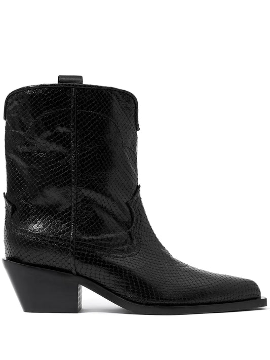 Bimba y Lola snakeskin cowboy boots