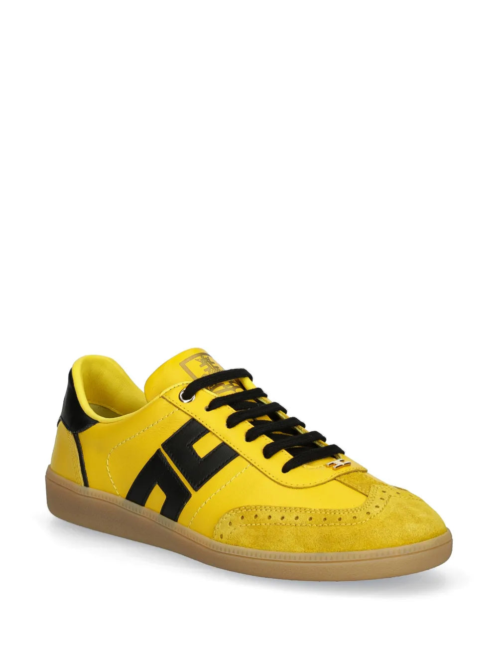 Elisabetta Franchi appliqué-logo leather sneakers