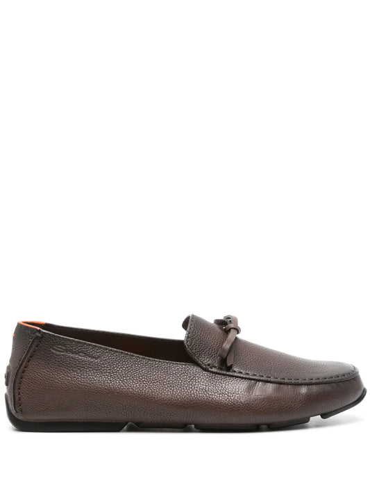 Santoni leather loafers