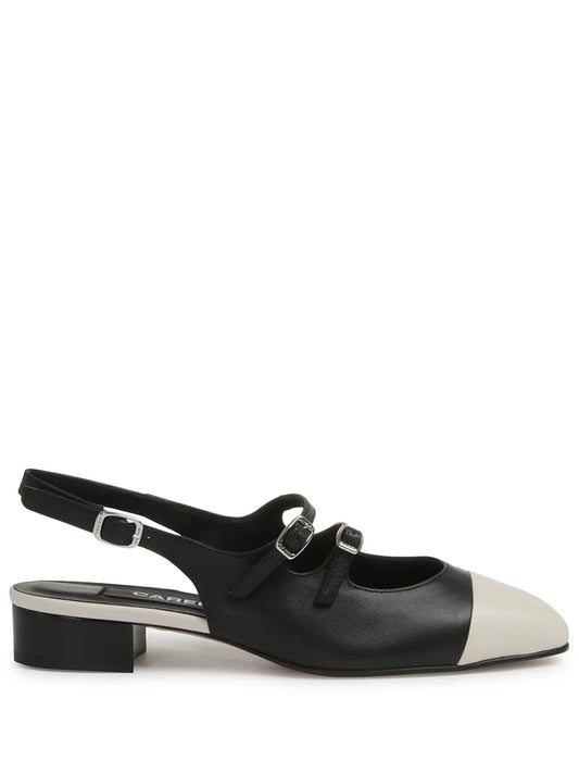 Carel Paris  20mm Abricot leather ballerina shoes