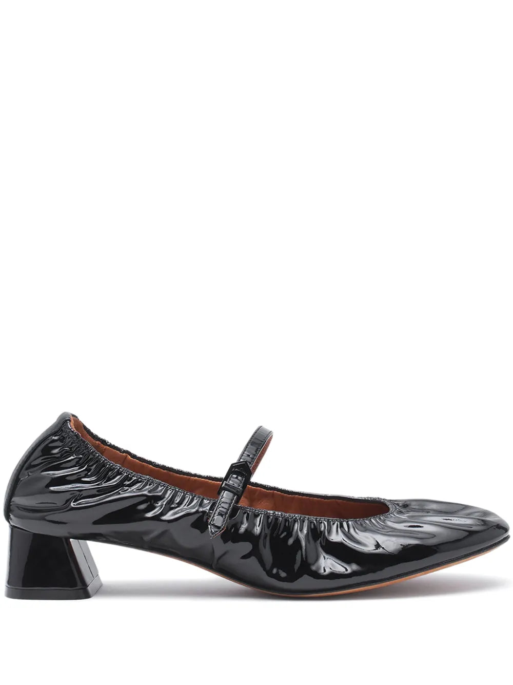 Lanvin wedge-heel leather ballerinas
