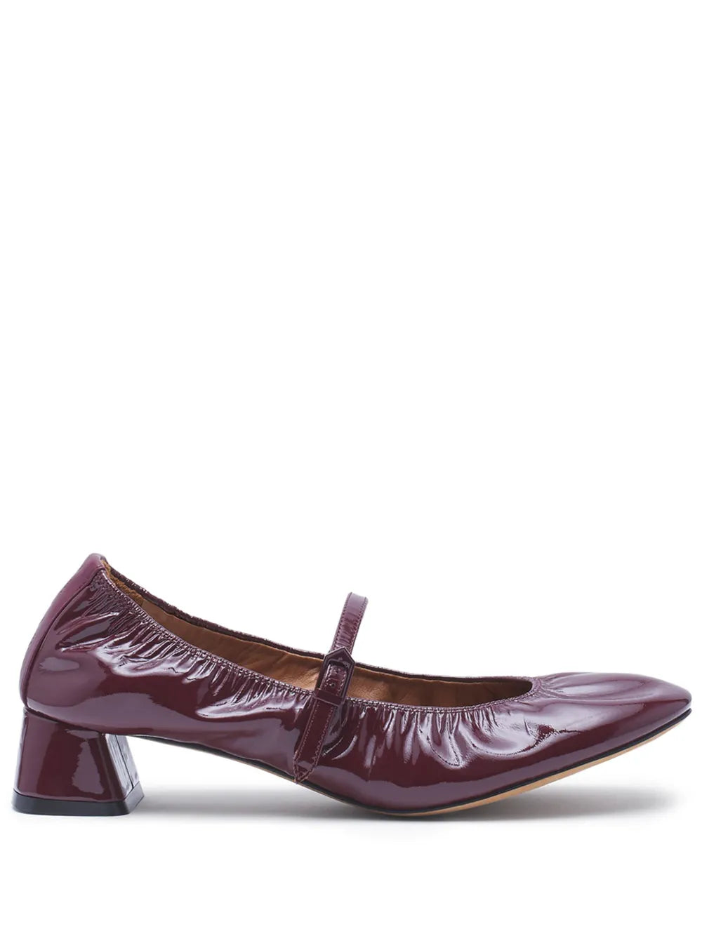Lanvin wedge-heel leather ballerinas