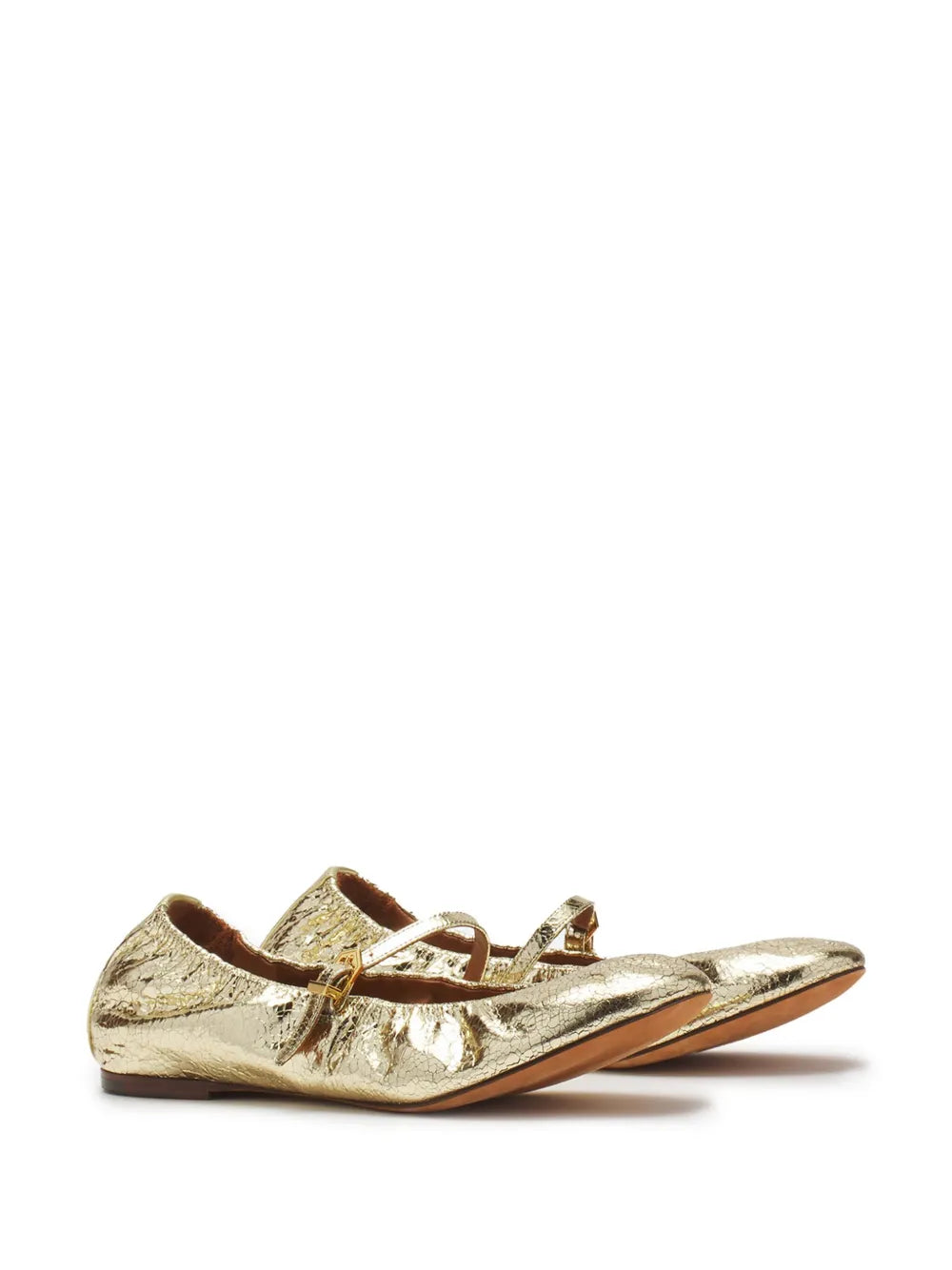 Lanvin logo-tag leather ballerinas 