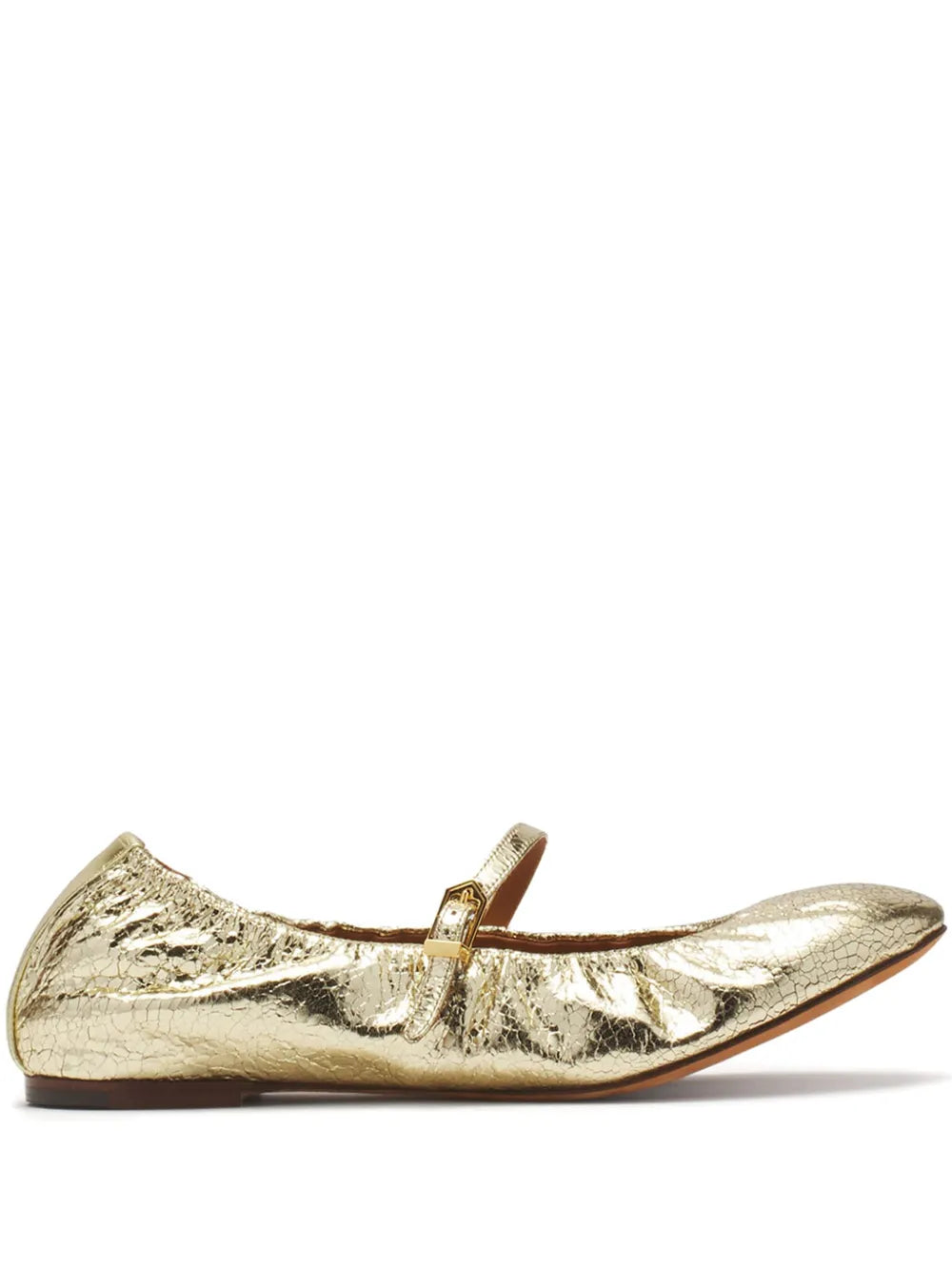 Lanvin logo-tag leather ballerinas 