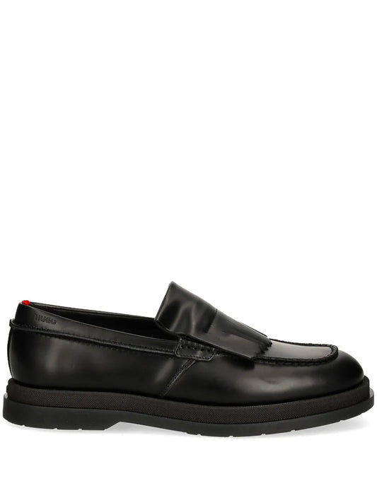 HUGO fringe-detail leather loafers
