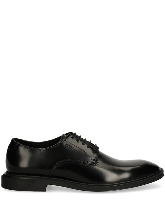 HUGO logo-debossed leather Derby shoes
