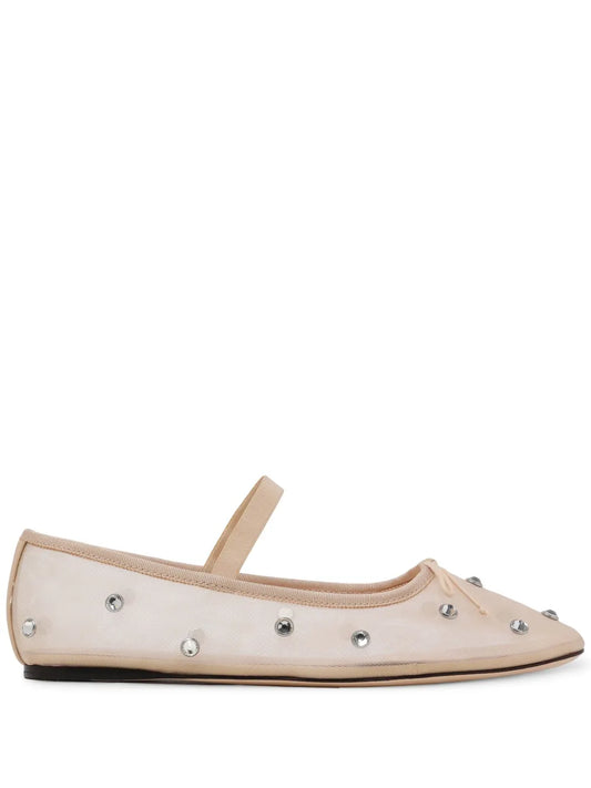 Loeffler Randall crystal-embellished ballerina shoes