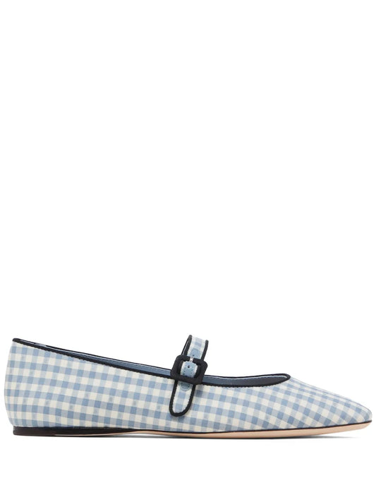 Loeffler Randall gingham-print ballerina shoes