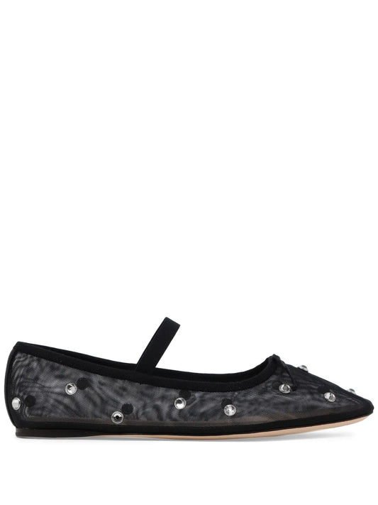 Loeffler Randall crystal-embellished ballerina shoes