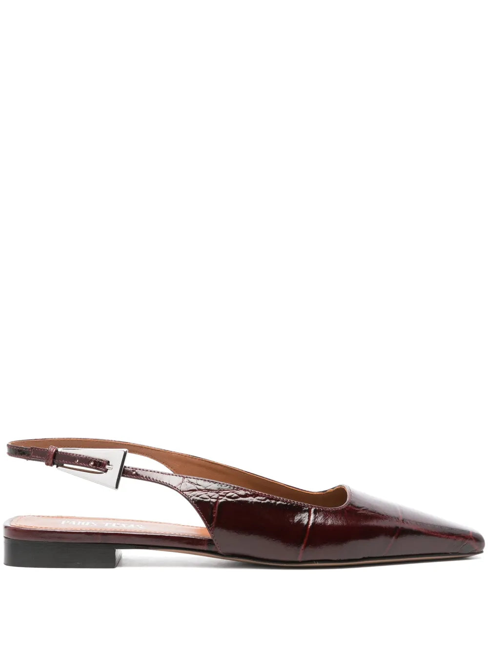 Paris Texas embossed-crocodile ballet flats