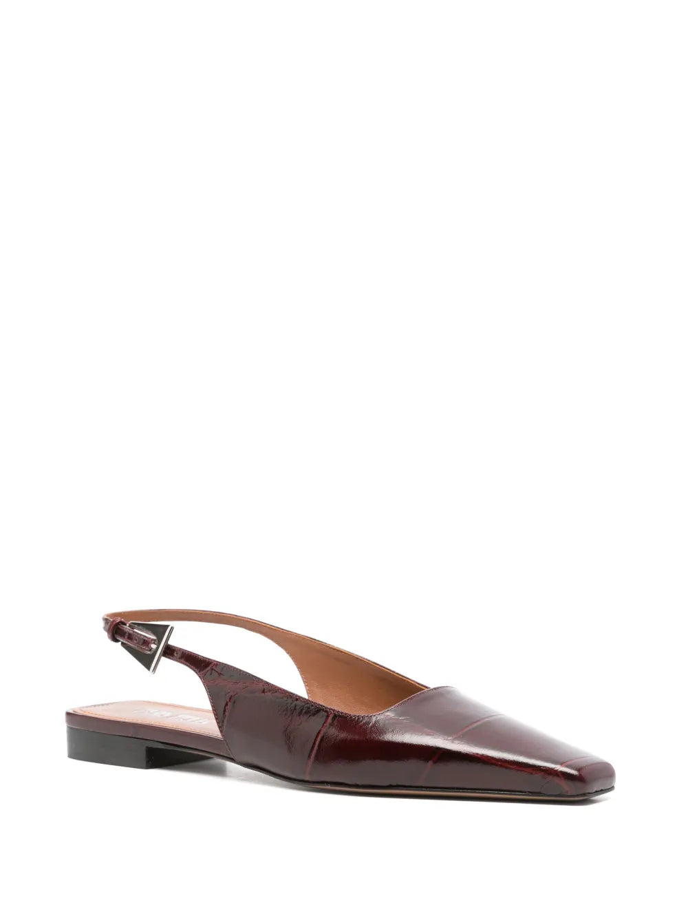 Paris Texas embossed-crocodile ballet flats